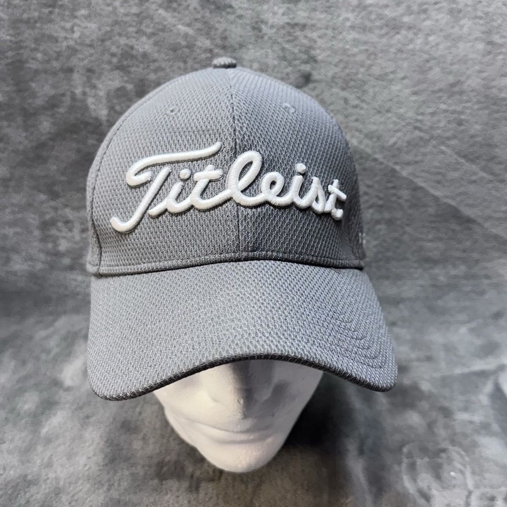 Titleist Hat ProV1 FJ FootJoy Golf Pro Grey Mesh S/M Flex Stretch Fitted‎ Cap